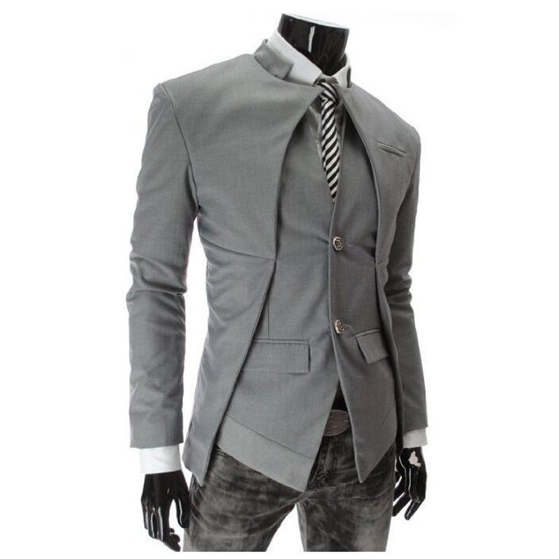 Online discount shop Australia - Casual Slim Stylish fit One Button Suit men Blazer Coat Jackets Male Fashion Dress Clothing Plus Size M-XXXL