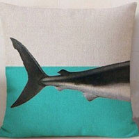 Online discount shop Australia - Large Marine and Terrestrial Animal Creative Throw Pillowcase Cotton Linen Chair Seat Waist Square Pattern Cushion Cover Pillows