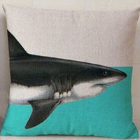 Online discount shop Australia - Large Marine and Terrestrial Animal Creative Throw Pillowcase Cotton Linen Chair Seat Waist Square Pattern Cushion Cover Pillows