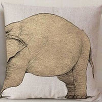 Online discount shop Australia - Large Marine and Terrestrial Animal Creative Throw Pillowcase Cotton Linen Chair Seat Waist Square Pattern Cushion Cover Pillows