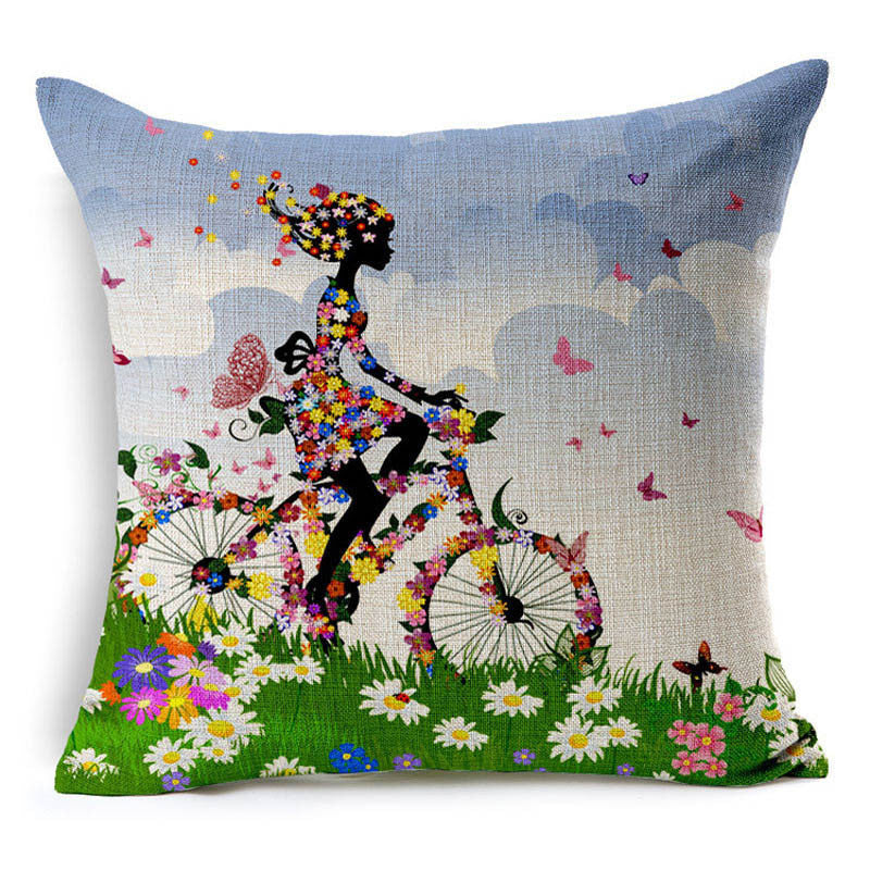 Online discount shop Australia - Charming Pattern Cushion Covers Cotton Linen Fashion Cushion Covers Decorative Chair Waist Squre Throw Pillow Cover Home Decor