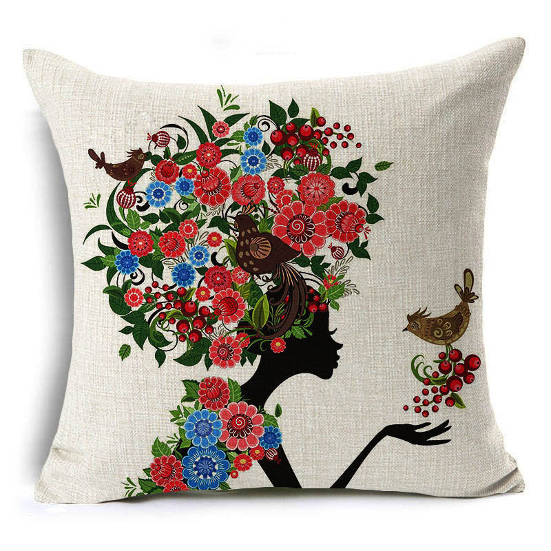 Online discount shop Australia - Charming Pattern Cushion Covers Cotton Linen Fashion Cushion Covers Decorative Chair Waist Squre Throw Pillow Cover Home Decor