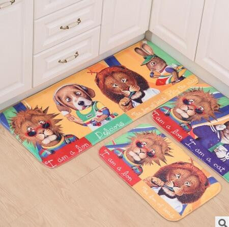 Kawaii Welcome Floor Mats Animal Cute Cat Print Bathroom Kitchen Carpets House Doormats for Living Room Anti-Slip Tapete Rug