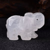 1PC Natural Crystal Rose Quartz Elephant Amethyst Obsidian Animals Stone Crafts Small Decoration Home Decor Christmas Present