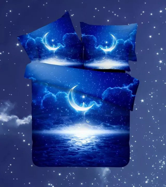 Online discount shop Australia - Hipster Galaxy 3D Bedding Set Universe Outer Space Themed Galaxy Print Bedlinen Duvet cover & pillow case queen SIZE