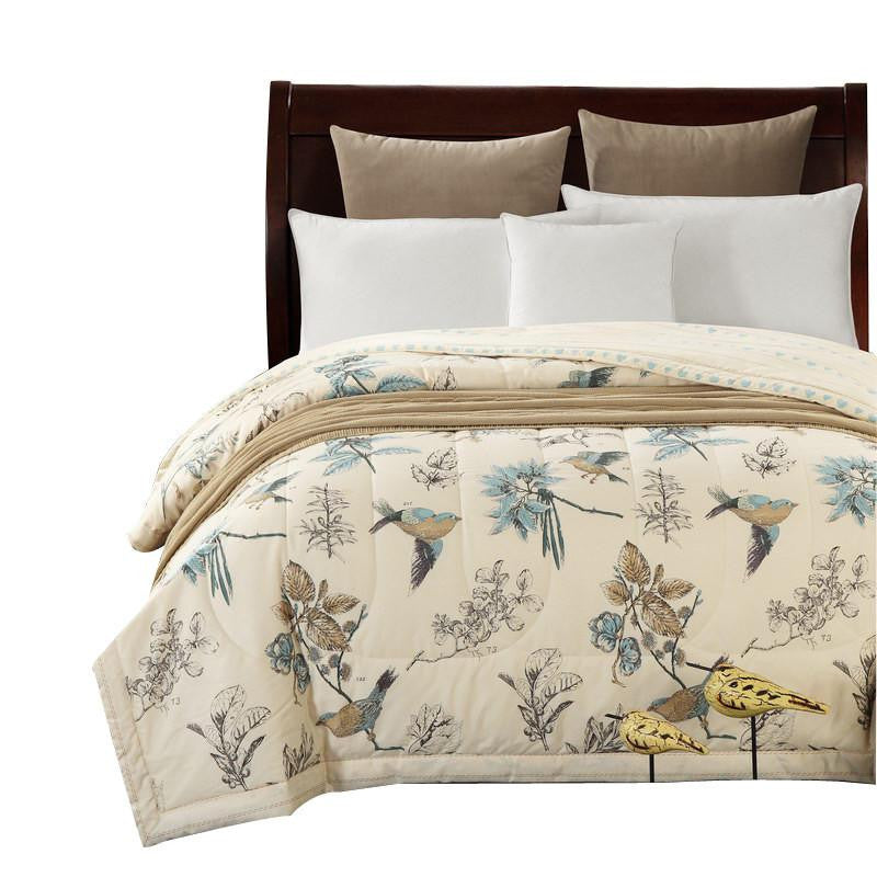 Svetanya Cotton Bedspread American Pastoral print Throws Comforter stiching Duvet Quilt