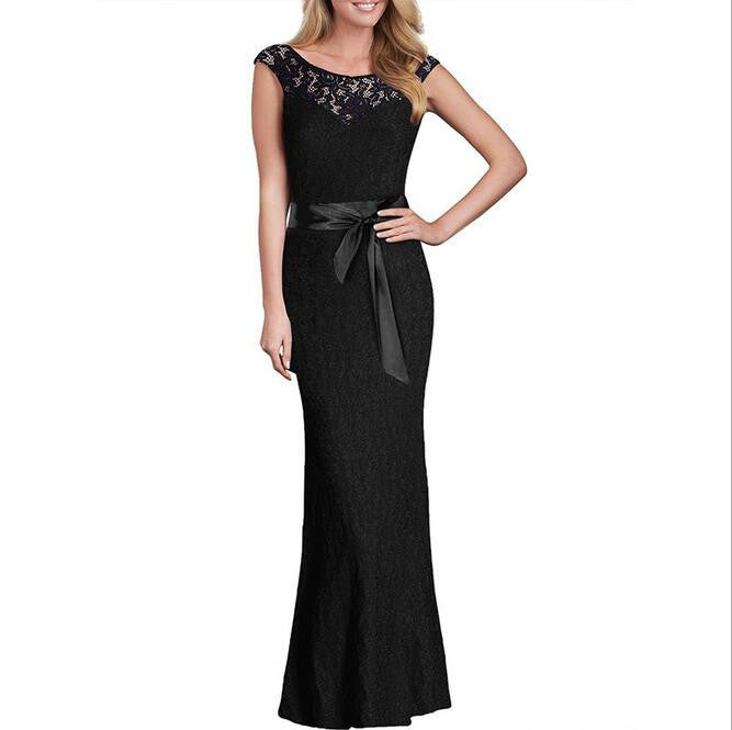 Online discount shop Australia - Lace Pinup Mermaid Maxi Dress New Summer Women Sexy Belted Backless Sleeveless Long Party Dresses Plus Size Vestido De Renda