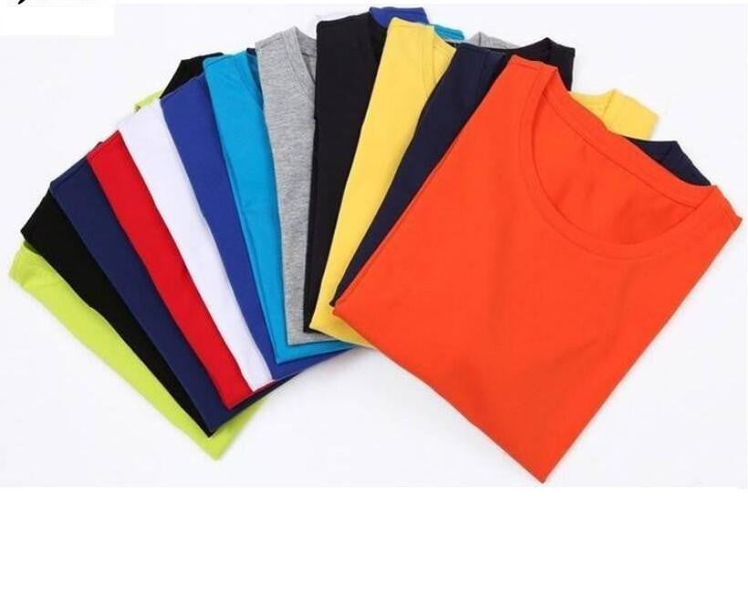 Style Cotton Short Sleeve Men's Fashion Basic Solid T-Shirt Size S-4XL
