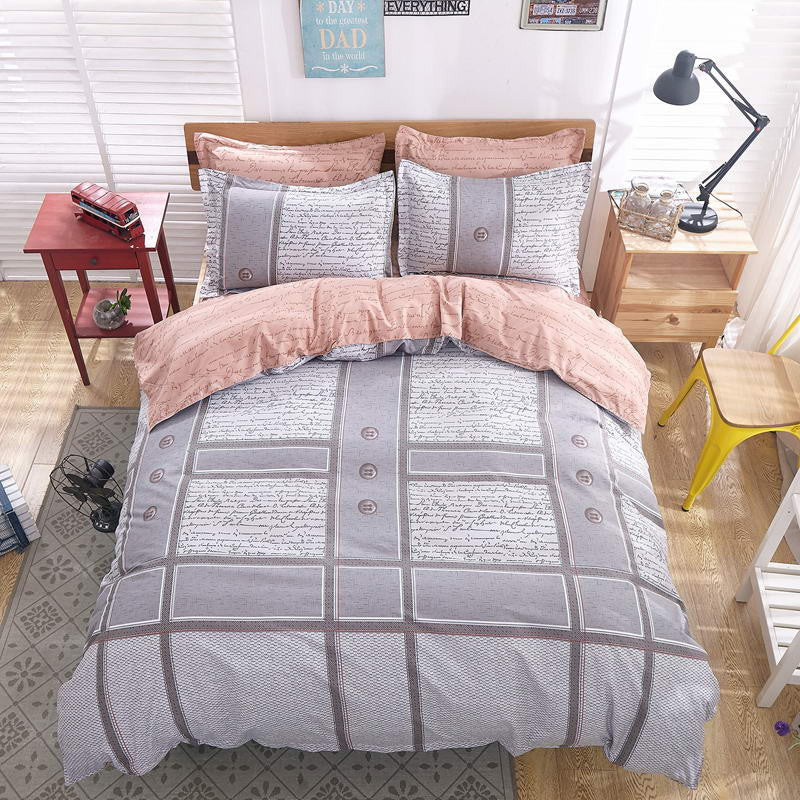 Online discount shop Australia - Bedding Sets Blue feather plus Cotton quilt/Duvet Cover Bed Sheet pillowcase 3/4 pcs Home bedding Queen Full Twin Size