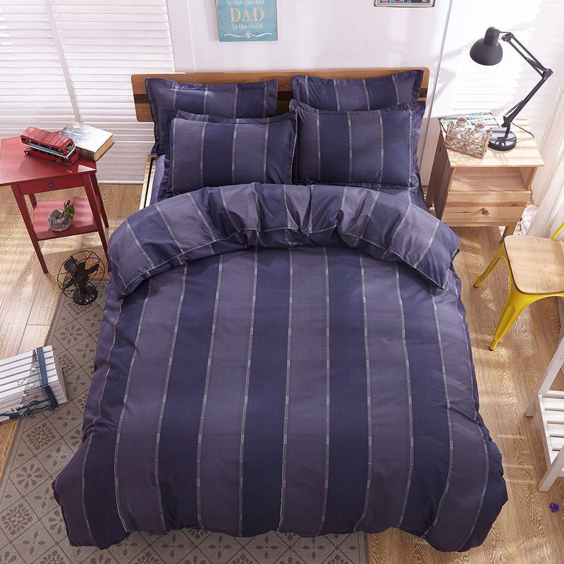 Online discount shop Australia - Bedding Sets Blue feather plus Cotton quilt/Duvet Cover Bed Sheet pillowcase 3/4 pcs Home bedding Queen Full Twin Size