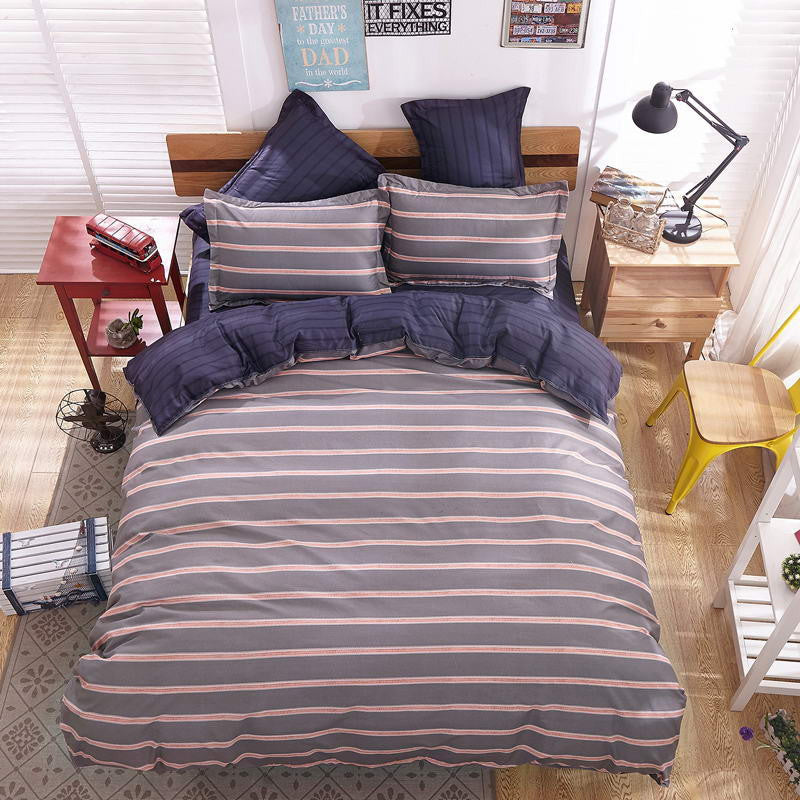 Online discount shop Australia - Bedding Sets Blue feather plus Cotton quilt/Duvet Cover Bed Sheet pillowcase 3/4 pcs Home bedding Queen Full Twin Size