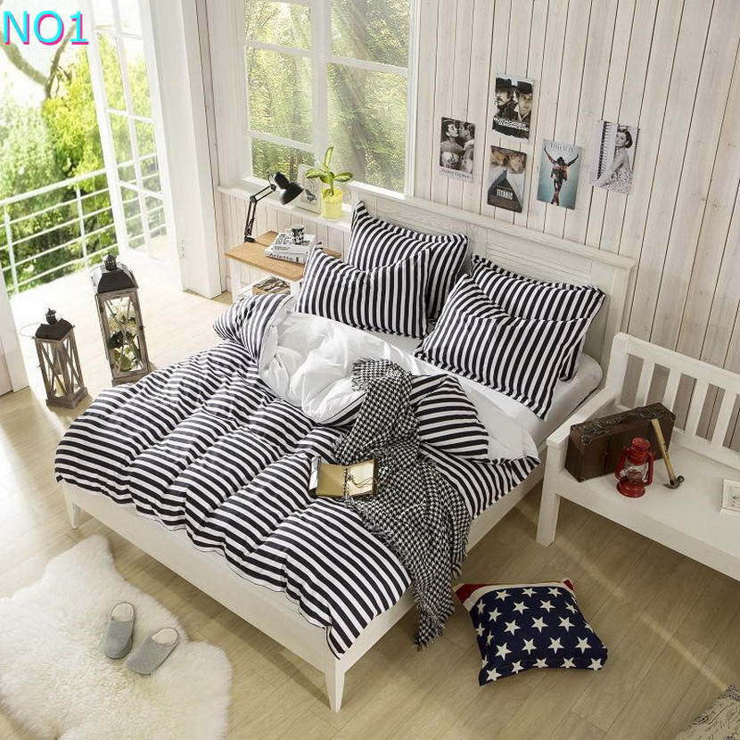 Online discount shop Australia - Bedding Sets Blue feather plus Cotton quilt/Duvet Cover Bed Sheet pillowcase 3/4 pcs Home bedding Queen Full Twin Size