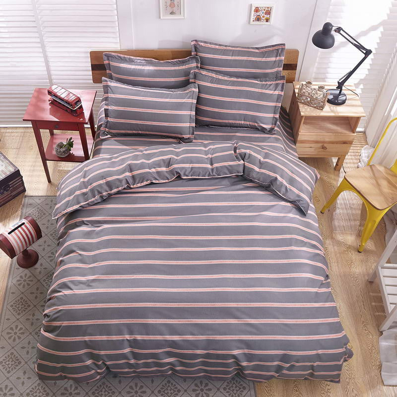 Online discount shop Australia - Bedding Sets Blue feather plus Cotton quilt/Duvet Cover Bed Sheet pillowcase 3/4 pcs Home bedding Queen Full Twin Size