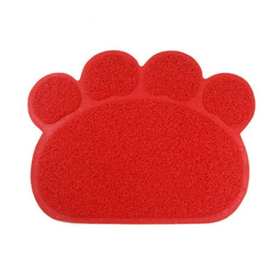 Online discount shop Australia - 30x40cm Cute Waterproof PVC Dog Paw Shape Pet Table Mats Pet Placemat Feeding Dish Bowl Table Pet Supplies