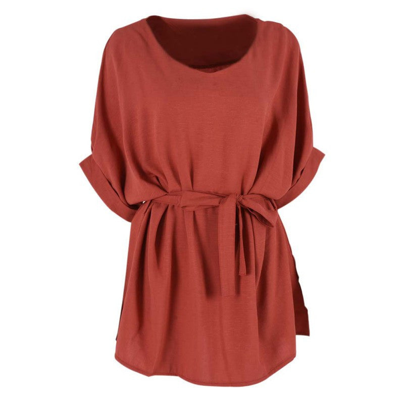 Online discount shop Australia - European Ladies Blouse Women Cotton Linen Tunic Shirt V Neck Loose Blouse Female Tops Plus Size XL-5XL H28