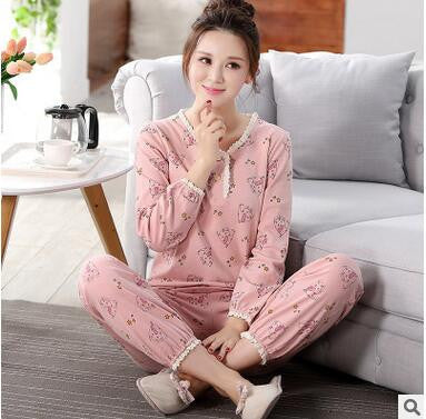 Plus size pajamas bust 96-112cm plus size nightwear big size Sleepwear Pajamas Women Pajama Cotton Pajamas