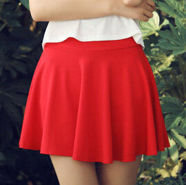 Summer Skirt Women's Solid Shorts Skirts Fashion High Waist Pleated Mini Skirt 7 Color DK6023