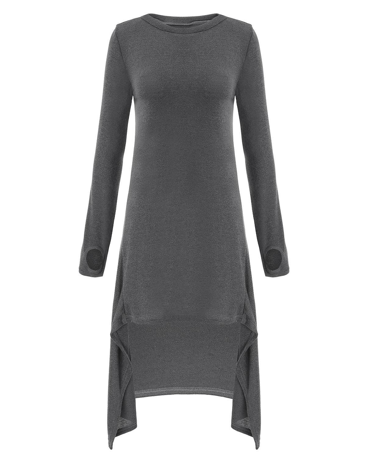 Online discount shop Australia - Fashion Autumn Winter Long Maxi Knitted Dress Women O-neck Long Sleeve Loose Casual Irregular Sweater Dresses Vestidos Plus Size