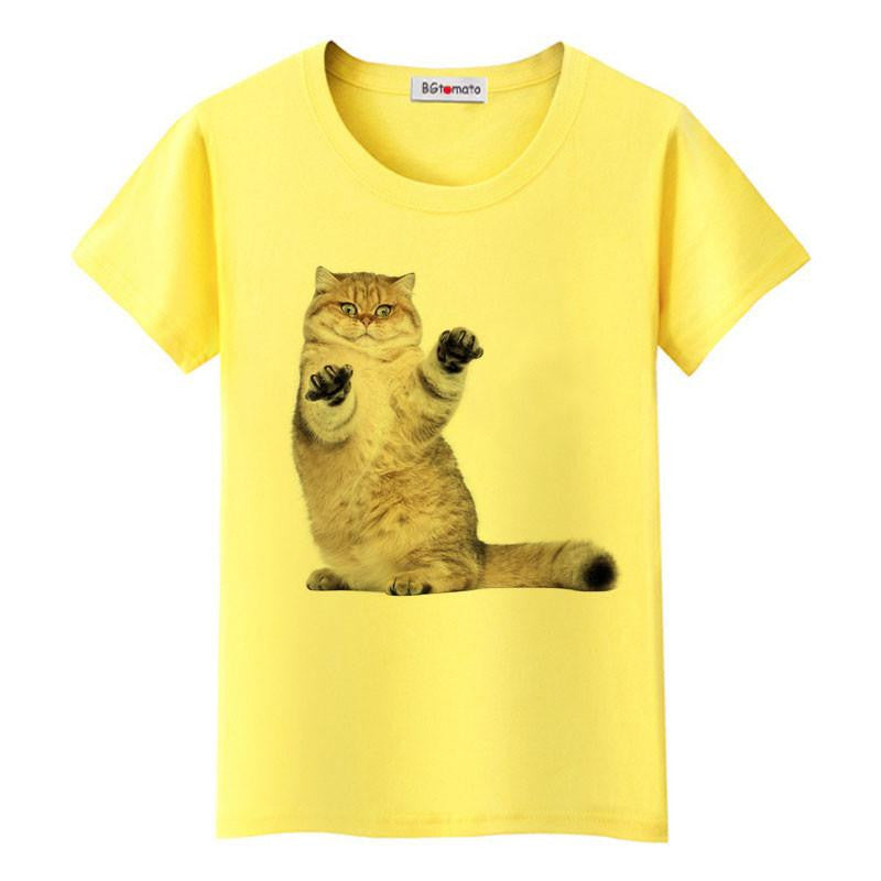 Super cute 3D little cats women lovely cool shirts Good comfortable casual tops brand shirts