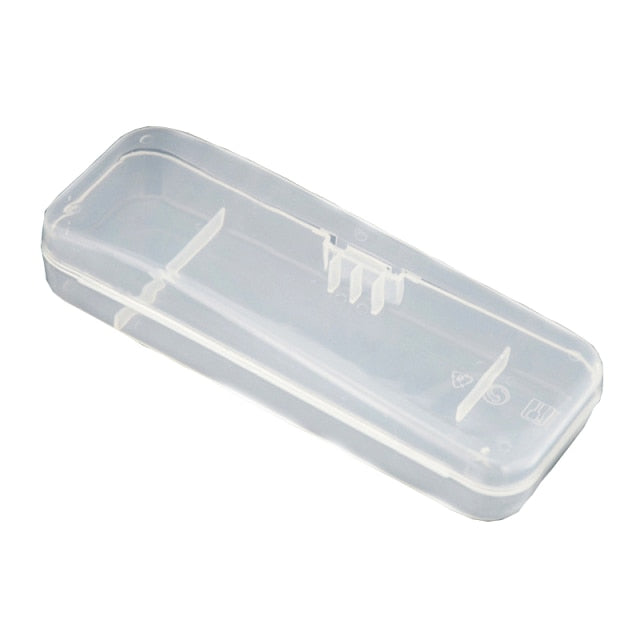 Portable Travel Men Razor Case Shaving Machine Container Holder Shaver Box Transparent Plastic Razor Blades Storage Box