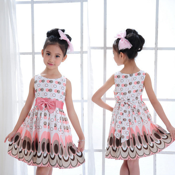 Online discount shop Australia - cotton Blend +Polyester Girls Kids girl dress Princess Bow Tutu Dress One Piece Tops Pageant Tulle shaqun 2-7 years