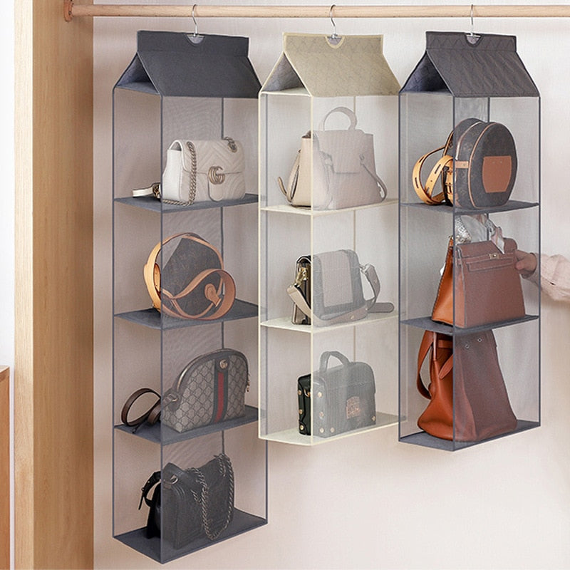 Handbag hanging organizer Hanging wardrobe organizer Three-dimensional storage hanging bag Handbag organizer for closet