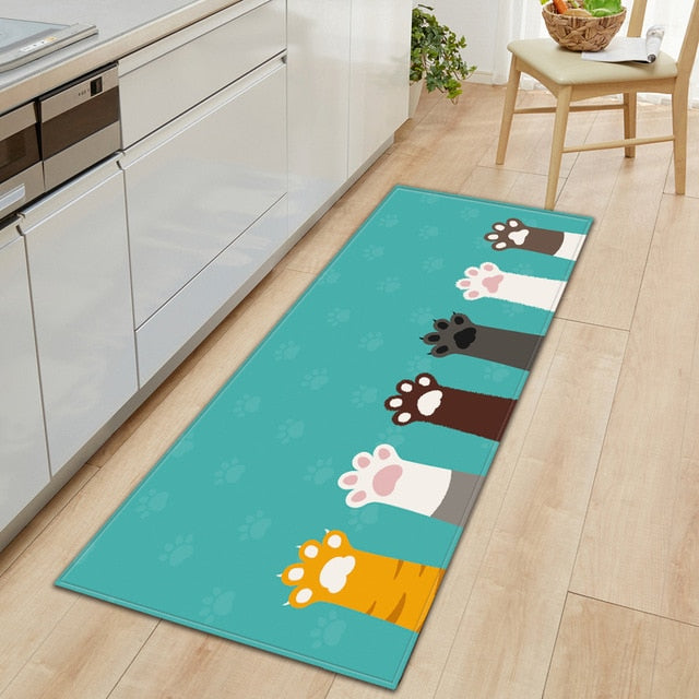 modern Kitchen Mat Long Strip Bedroom Entrance Doormat 3D Pattern Home Floor Decoration Living Room Carpet Bathroom Non-Slip Rug