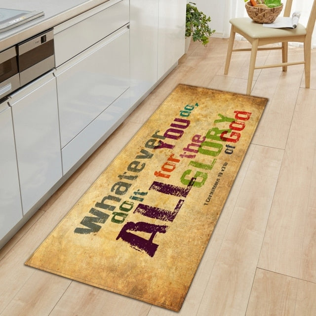 modern Kitchen Mat Long Strip Bedroom Entrance Doormat 3D Pattern Home Floor Decoration Living Room Carpet Bathroom Non-Slip Rug