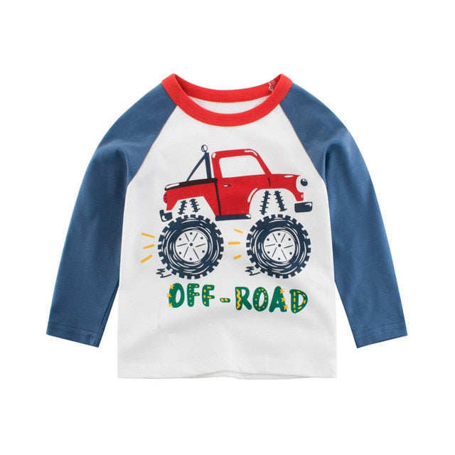 Children Girls Boys a Boy Shirt Child Kid's Dinosaur Kid Cotton Cartoon Tops Clothing Clothes