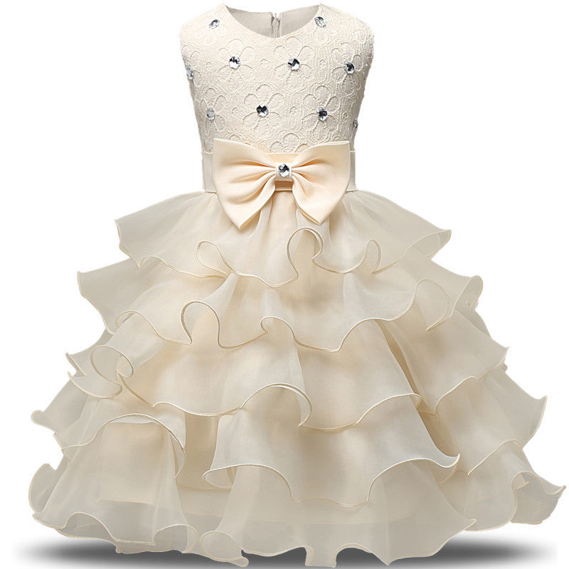 Year Wedding Princess Dress for Girls Formal Gown Ball Flower Kids Clothes Children Clothing Party Girl Dresses