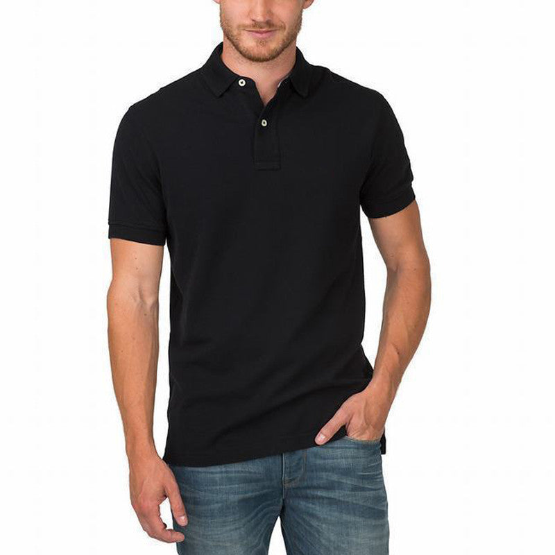 Online discount shop Australia - High Quality Men Black Polo Shirts White Logo Cotton Short Sleeve Business Casual Men Luxury Brand Shirts Plus Size
