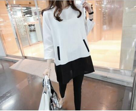 Women Tops And Blouses Fashion Plus Size Women Clothing O-Neck Long Sleeve Linen Shirts White Grey