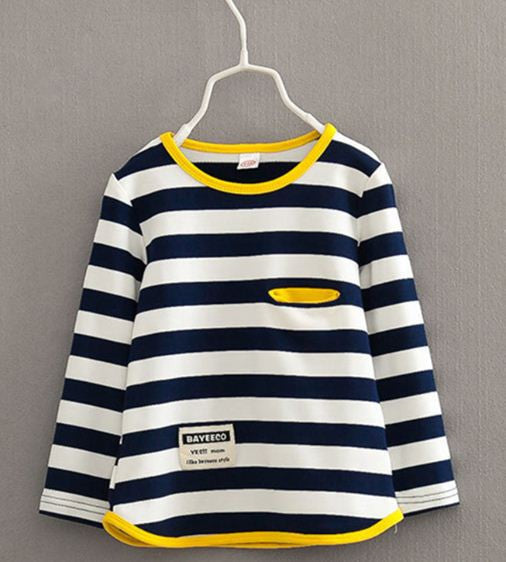 Online discount shop Australia - Long sleeve t-shirt for girls stripe boys shirts children tops children's sweatshirts baby clothing tees