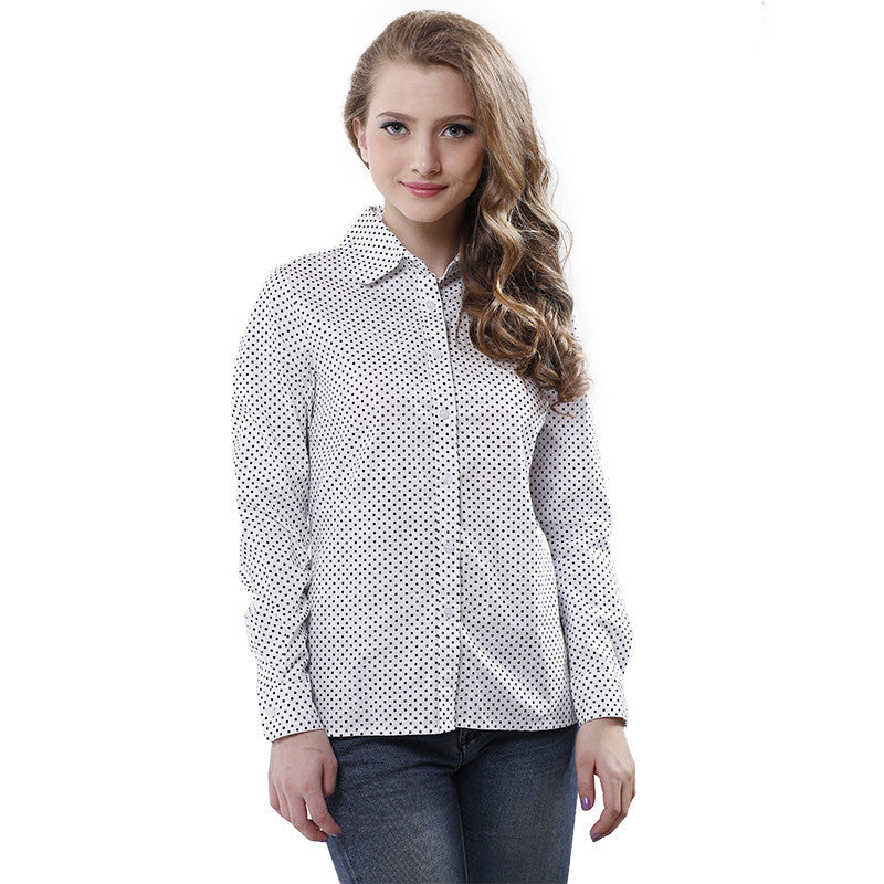 Grid Stripe shirt Fashion Women Long Sleeve Turn-down Collar Plaid Shirts Casual Cotton Shirt