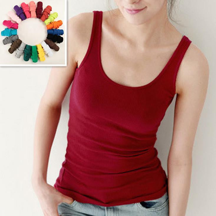 Women Tank Solid Color Sleeveless Letter Print backless top Casual Women Vest tops BTL021