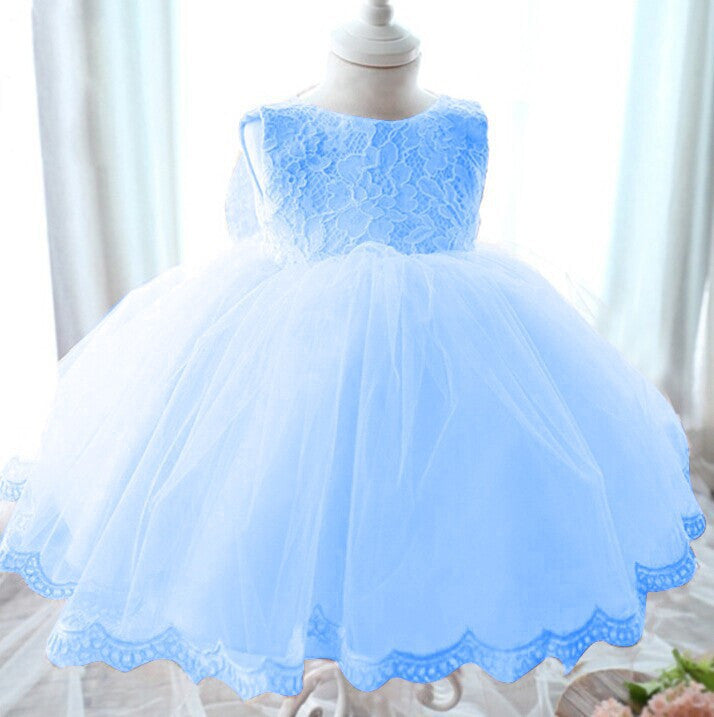 Elegant Girl Dress Girls Fashion Pink Lace Big Bow Party Tulle Flower Elegant Girl Dress Girls Fashion Pink Lace Big Bow Party Tulle Flower