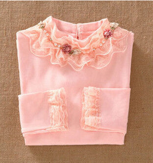 Online discount shop Australia - 3-12T Kids Girl Sweater Fashion Lace Sweater Children Cotton Cardigan Baby Outerwear Girls Knitwear Clothes