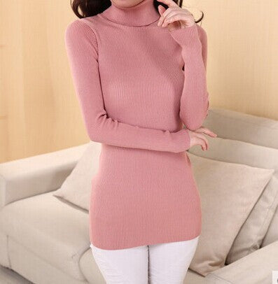 Online discount shop Australia - medium-long elastic sweater long-sleeve sweater female pullover turtleneck sweater