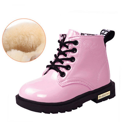 Online discount shop Australia - Children's shoes children Korean version of Martin boots leather water proof boots for men and women boots