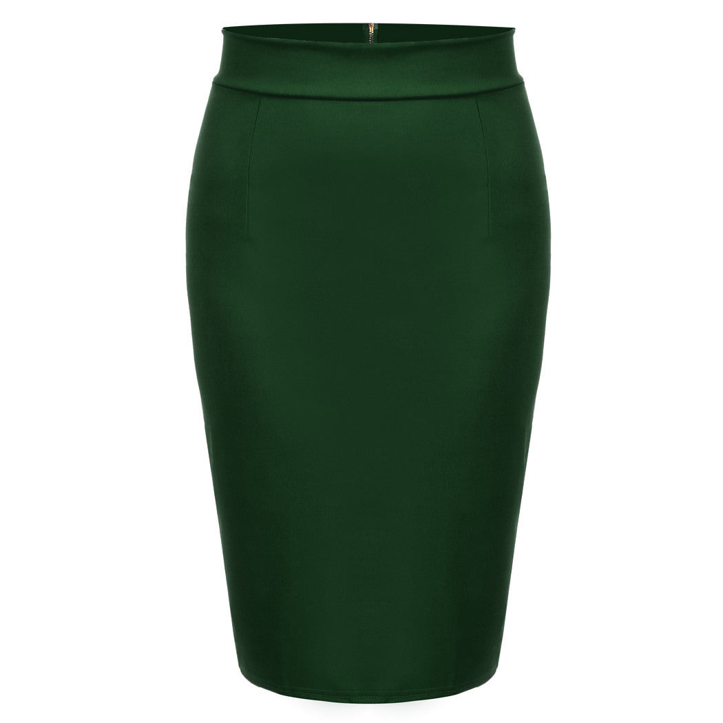 Skirts Women Slim Fitted Knee Length Pencil Skirt High Waist Straight Women Back Zipper Skirt Multi-color Women Skirts