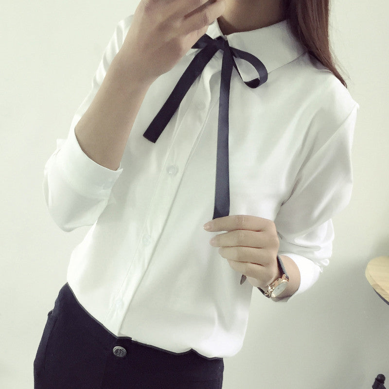 Fashion women blouse slim blouse ol blouse long-sleeve women white blouse female white shirt