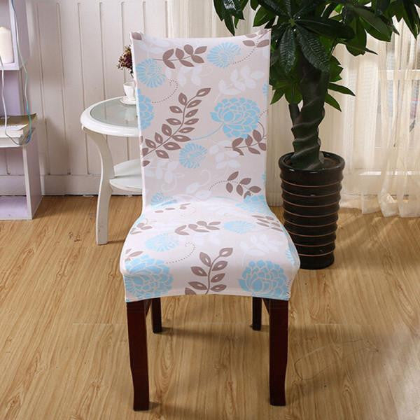 Stretch Short Removable Dining Chair Cover Room Stool Printing For Home Decor Folding Slipcovers Flat Chair Cover