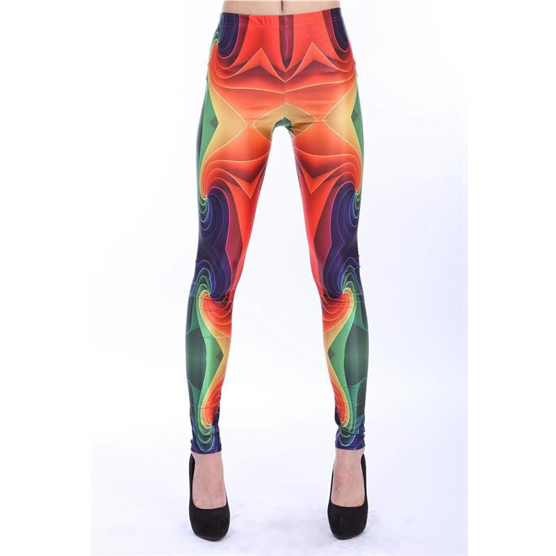 Women leggings 3D Printed color legins Ray fluorescence leggins pant legging for Woman