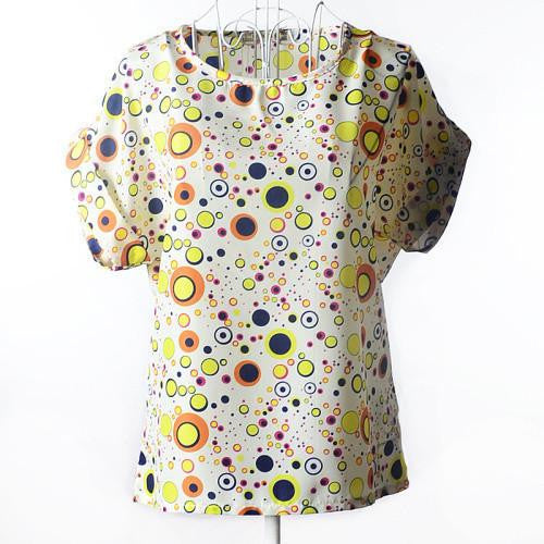 Women Colorful Birds Printed Plus Size Blouse Women Clothes