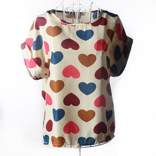 Women Colorful Birds Printed Plus Size Blouse Women Clothes