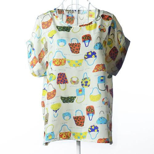 Women Colorful Birds Printed Plus Size Blouse Women Clothes