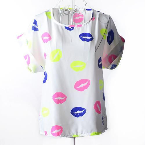 Women Colorful Birds Printed Plus Size Blouse Women Clothes