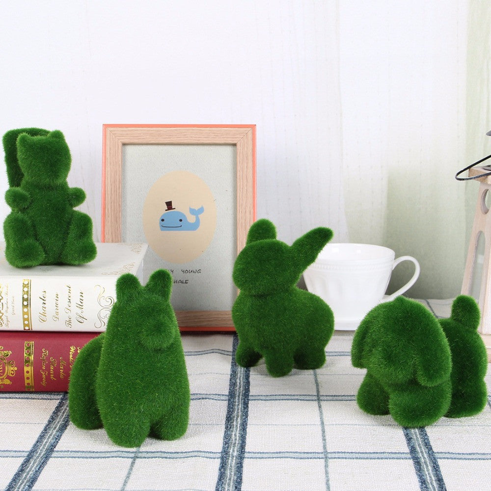 Online discount shop Australia - 4pcs/lot Artificial grass Turf small cute animals toy decorations, animal grass land,Reduce the eye fatigue decor
