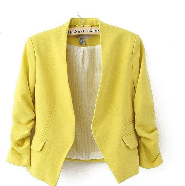 Online discount shop Australia - New  short jackets Candy Color Women outwear Slim Short Design Suit Coat S/M/L/XL LD0606