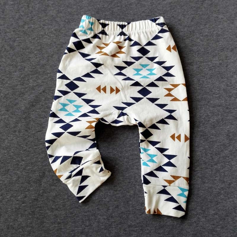 Online discount shop Australia - Baby Girls Boys Pants Cotton Harem Pants Cartoon Geometry Printed Pants Toddler Children Clothes Trousers